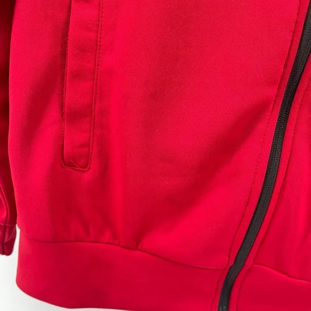 Pillars Men’s Red Track Jacket XS Oversized Zip Up Streetwear Athleisure
